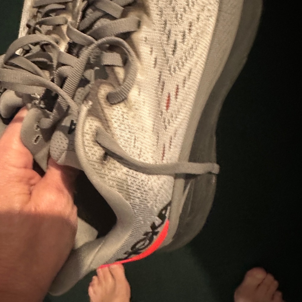 Hoka Gray and Orange Athletic Shoes - Picture 3 of 5